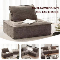 Sofá Modular Moderno Comprimido, Módulo de Asiento sin Brazos, Sillón Acolchado sin Marco Totalmente de Espuma, Muebles de Sala de Estar OEM