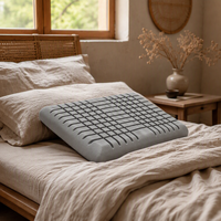 Oreiller ergonomique en mousse à mémoire de forme à rainures, haute résilience, pour le soin du cou, pour le sommeil quotidien des adultes