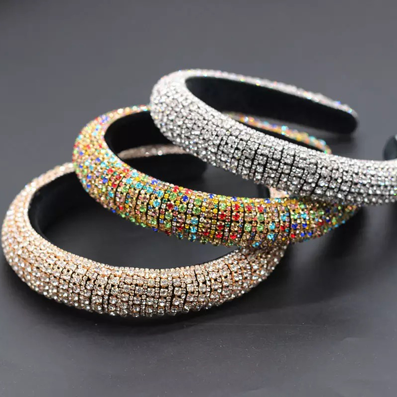 Женский обруч для волос ручной работы, яркий обруч с кристаллами и жемчугом в стиле барокко, роскошный обруч для волос с блестящими стразами, аксессуары для волос, 2020