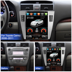 HFMidia Autoradio 10,4 pouces avec écran vertical, unité centrale multimédia vidéo Bluetooth pour Toyota Camry 2008-2011, lecteurs auto sans fil CarPlay - Product Image 5