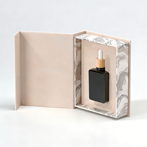 Caja de papel para envasado de botellas de aceite para barba con gotero rectangular negro mate al por mayor, buen precio, botella de aceite esencial con logotipo personalizado - Product Image 4