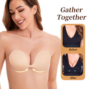 XW081 Nuevo <span class=keywords><strong>Sujetador</strong></span> Adhesivo <span class=keywords><strong>Invisible</strong></span> de Silicona sin Tirantes ni Espalda con Efecto <span class=keywords><strong>Push</strong></span>-<span class=keywords><strong>Up</strong></span> y Cubierta para Pezones - Product Image 6