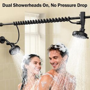 Soffione <span class=keywords><strong>Doccia</strong></span> Doppio con Asta <span class=keywords><strong>Regolabile</strong></span> Originale, Sistema <span class=keywords><strong>Doccia</strong></span> a Doppio Soffione ad Alta Pressione per Due Persone - Product Image 3