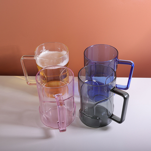 Bicchiere da Birra in Vetro Borosilicato da 16oz con Logo Personalizzato, Decalcomania, Trasparente, per <span class=keywords><strong>Birre</strong></span> <span class=keywords><strong>Artigianali</strong></span>, <span class=keywords><strong>Regalo</strong></span> Aziendale Sostenibile con Manico - Product Image 6