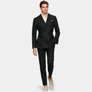 Fashion City New Black lino tre <span class=keywords><strong>doppiopetto</strong></span> da uomo Slim Suit - Product Image 2