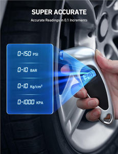Bandenspanningsmeter Digitaal 0-150Psi (Nauwkeurig In Stappen Van 0.1), Kousvullers Met 4 Instellingen Voor Auto-Vrachtwagenfiets - Product Image 2