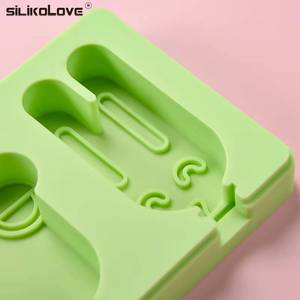 Moule à sucettes glacées en silicone à 3 cavités avec couvercle, motif dessin animé, pour desserts glacés faits maison - Product Image 3