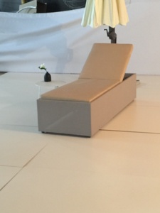 Chaise longue de soleil extérieure de tissu de maille de chasse avec le coussin - Product Image 4
