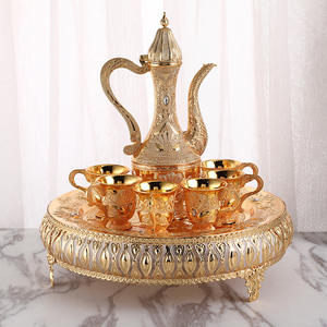 Juego de vino estilo europeo, material metálico, para hotel y hogar, juego de tazas doradas para café, té y vino - Product Image 3
