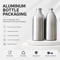Bouteilles de boissons en aluminium légères, écologiques, recyclables, résistantes aux fuites, pour l'alcool et le vin, en marque privée, pour la vente en gros