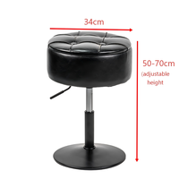 Tabouret de comptoir moderne sans dossier, rond, avec rangement, assise capitonnée, pivotant à 360°, hauteur réglable, base métallique pour îlot de cuisine