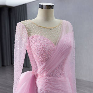 Jancember 222213 Vestidos de sirena de mujer de fiesta de cumpleaños de manga larga de cristal - Product Image 2