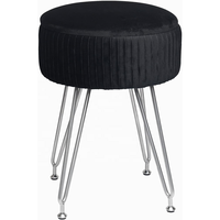 Tabouret de vanité élégant bon marché pouf de stockage rond métal velours repose-pieds vanité chaise pour salle de bain chambre salon