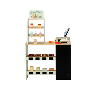 Juego de tienda de comestibles Juego de tienda Montessori interactivo de madera Juguete Juego de simulación Cocina Comida Juguetes para niños - Product Image 3
