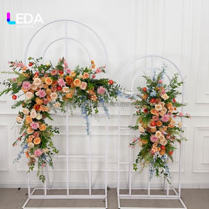 ชุดดอกไม้ประดับงานแต่งงานสีส้มแบบกำหนดเองของ LEDA ตกแต่งฉากหลังงานแต่งงาน ดอกไม้ประดิษฐ์แขวนสำหรับตกแต่งงานอีเว้นท์ - Product Image 3
