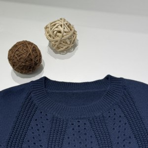 Maglione Estivo Promozionale da <span class=keywords><strong>Donna</strong></span> a Maniche Corte con Collo Rotondo e Design Traforato in <span class=keywords><strong>Maglia</strong></span> - Product Image 4