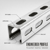 Profilé en C en acier galvanisé standard 41x41 41x62mm à fentes pour support de panneau solaire