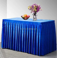 Nappe de table Muwei professionnelle en velours uni plissée élégante et moderne pour mariages, banquets, événements, utilisation intérieure/extérieure