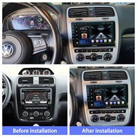 Meihua haute qualité 10 pouces Android GPS stéréo voiture tableau de bord décoration DVD Radio cadre intérieur accessoires Kit pour VW Scirocco