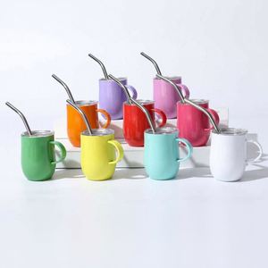 Nouvelle Tasse Thermos Créative Transfrontalière Style Américain en Acier Inoxydable 3oz avec Poignée pour Vin Rouge et Café, Écologique - Product Image 1