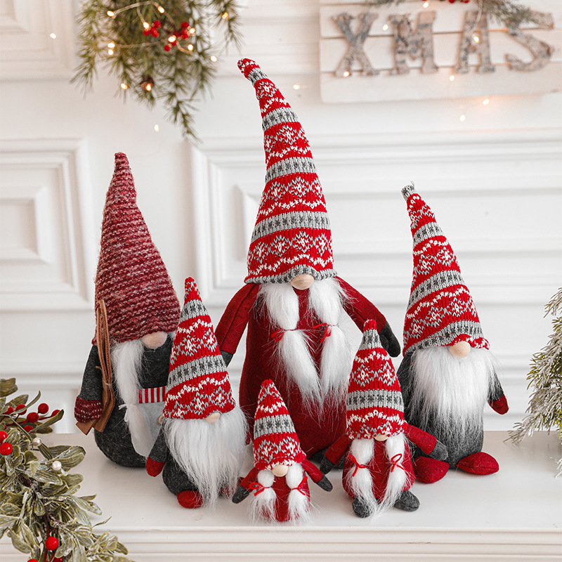 Set 8 Gnomi Natalizi Peluche 17cm - Decorazioni Per Albero E Casa | Babbo Natale Elfo - Foto 8