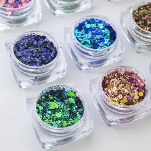 Bột Acrylic Lấp Lánh 12 Màu Với Sequin Sáng Bóng Bột Polymer Chuyên Nghiệp Bột Màu Acrylic Nail Cho Nails Extens