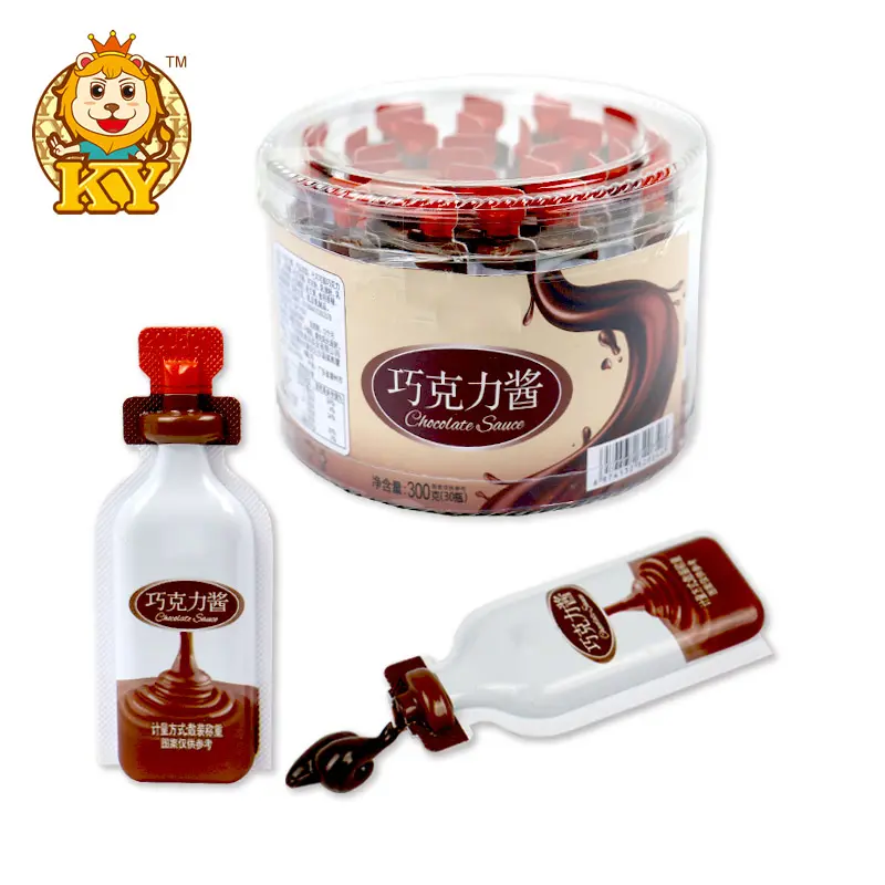 Hot selling 10g mini squeeze chocolate jam liquid chocolate wholesale