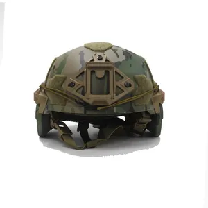 CXXM林地迷彩头盔战斗头盔弹道战术头盔，带侧轨和vas护罩