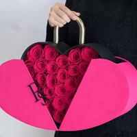 Boîte cadeau en forme de cœur avec rose éternelle, décoration florale éternelle, cadeau romantique pour la Saint-Valentin, la fête des mères, un anniversaire