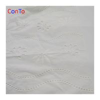 Tissu en coton brossé brodé à 100% en dentelle suisse multifonctionnelle