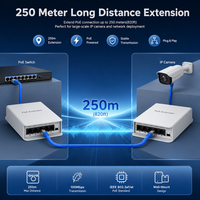 Extensor de Red Gigabit PoE de 5 Puertos para Exteriores, Resistente al Agua, con Función VLAN para Cámaras de Seguridad