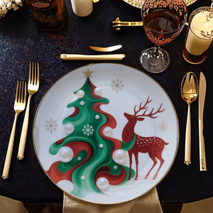 Assiettes de présentation personnalisables en plastique PP écologique, durables et non toxiques de 13 pouces pour fêtes, mariages, réunions de famille, hôtels - MOQ 100 pièces - Product Image 4