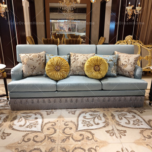 Elegante divano in tessuto francese italiano comodo divano morbido classico divano divani da soggiorno - Product Image 3
