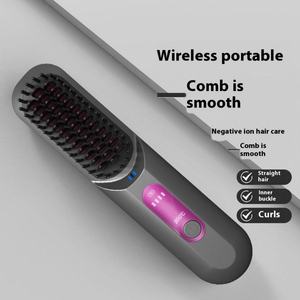 Lisseur de cheveux électrique à 4 niveaux de température 2025, brosse lissante pour cheveux, lisseur de cheveux portable - Product Image 6