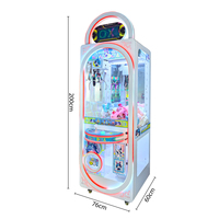 Machine à griffes pour animaux en peluche avec mécanisme de paiement (pièces/billets/cartes de crédit), construction en métal et plastique, prise en charge de la langue anglaise pour les centres de jeux