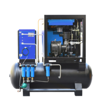 Compresor de Aire de Tornillo de Alta Presión de 15KW 20HP y 16 Bares, Sistema Integrado 4 en 1 con Tanque de 500L para Máquina de Corte por Láser de Fibra