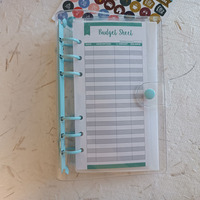 Vente en gros Anneau en or de stockage de trésorerie Fermeture à bouton-pression Transparent A5 A6 Budget Couverture en plastique Reliure à feuilles mobiles Reliure en PVC transparent