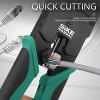 Pince à sertir professionnelle multifonction pour câbles Ethernet en acier, dénudeur et coupe-fils RJ45, anti-électrostatique pour maintenance réseau