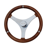 Volant de bateau FOYO de qualité supérieure en teck et acier inoxydable 304, 15,5 pouces, 5 branches, directement de l'usine