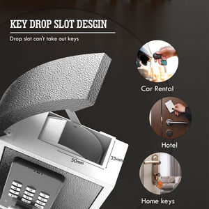 Boîte à clé intelligente murale extérieure, <span class=keywords><strong>coffre</strong></span>-<span class=keywords><strong>fort</strong></span> de sécurité, boîte de verrouillage de clé avec fente de dépôt de clé pour la maison - Product Image 5