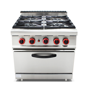 Cuisinière à gaz commerciale OEM à 4 brûleurs, four encastré industriel, armoire en acier inoxydable - Product Image 6