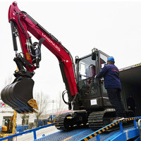 Nouvelle mini-excavatrice de 2,5 tonnes avec moteur Yanmar japonais d'origine, excavatrice sur chenilles diesel avec cabine pour travaux agricoles et de construction