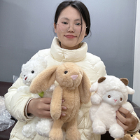 Jouets en peluche personnalisés, créez votre propre peluche, vente en gros de peluches, lapin mignon en peluche avec pull pour cadeau d'anniversaire