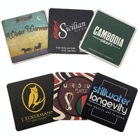 Sous-verres en papier personnalisés avec logo imprimé, absorbants, pour bureau, hôtel, tasses à thé, bière