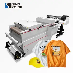 Hot 60 centimetri di Grande Formato Doppio i3200 Testa CMYK Inchiostro Bianco DTF Rotolo di Fogli di PET Kit di Trasferimento per T-Shirt sacchetto di Scarpe Hoddie