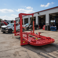 Machine de redressage de châssis robuste OBEC, banc de réparation de châssis de gros véhicules avec tirage hydraulique haute puissance pour services de flotte