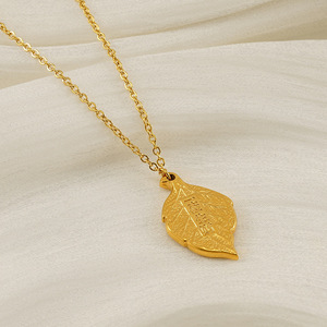 Zogxin Gold Plated Leaf Pendant Necklace Zinc Alloy Chain Women Fashion Jewelry Business Occasion Z1614 - Product Image 4
