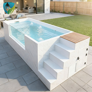 Piscina Rectangular Grande Sobre el Suelo, Tanque de Fibra de Vidrio de Grado Comercial Contemporáneo para Proyectos de Hoteles y Jardines - Product Image 6