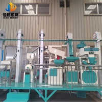 Usine de traitement du riz 15-20TPD avec système de nettoyage, décortiqueuse, séparateur de paddy, double moulinage et polissage du riz