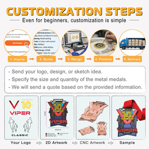 Medalla Rectangular KIO DataCenters 4K Run Finisher con Número 4 en Relieve y Cinta de Fútbol para Eventos de Carreras Benéficas - Product Image 5